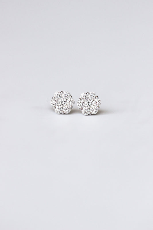 Arete Diamante Flor